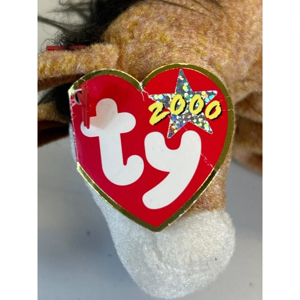 Ty Beanie Baby Horse Pony‎ Oats Plush Toy Brown Original Tag